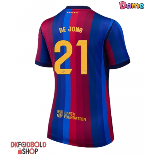 Barcelona Frenkie de Jong #21 Hjemmebanetrøje Dame 2026-27 Kort ærmer
